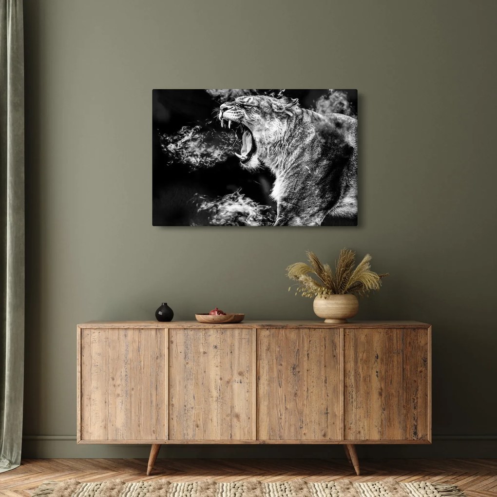 Kép - nőstény oroszlán portré (90x60 cm)