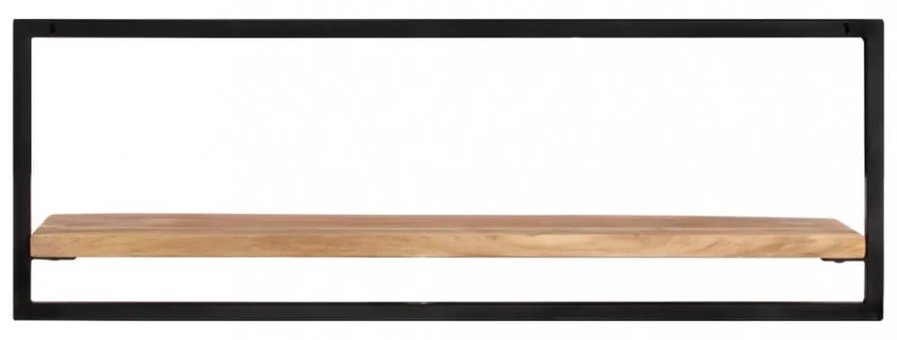 2 darab tömör akácfa és acél falipolc 100 x 24 x 35 cm