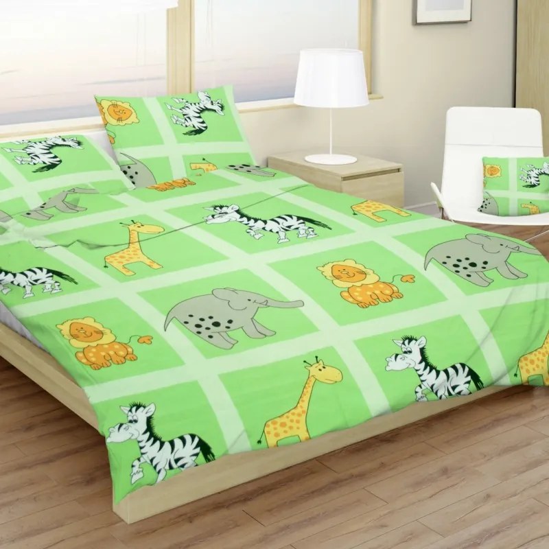 Afrika zöld pamut gyermeklepedő TiaHome - Detský set 130x90cm + 65x45cm