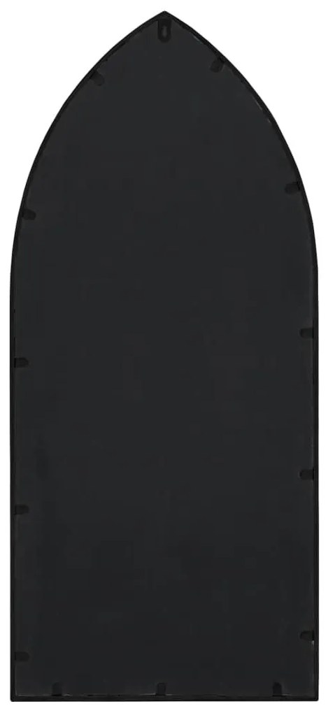 fekete vas kerti tükör kültéri használatra 70 x 30 cm