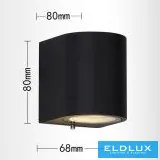 ELDLUX ES53-N Modern Kültéri Fali Lámpa IP44