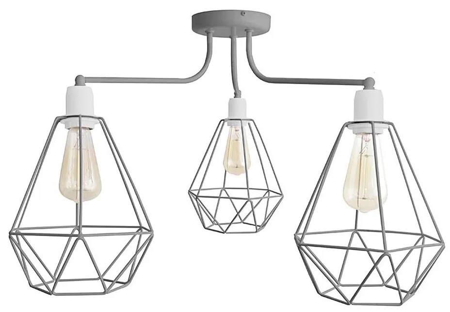 Csillár KARO 3xE27/15W/230V szürke