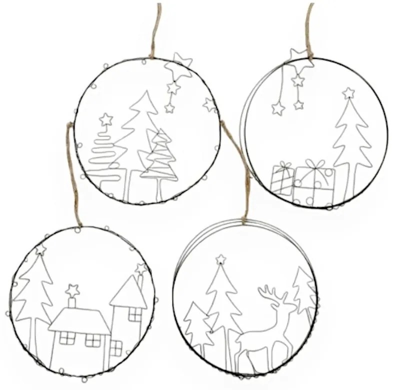 Gerda 4 db-os karácsonyi függődísz készlet - Boltze