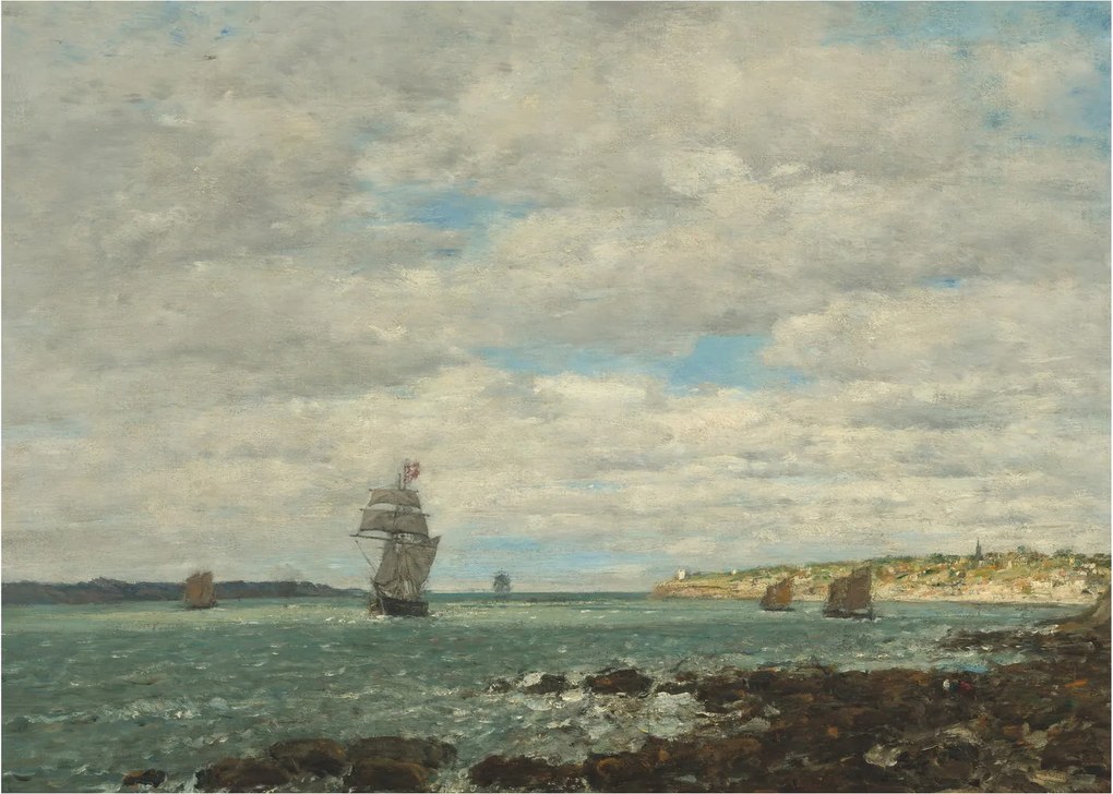Kép - Eugène Boudin, Coast of Brittany, reprodukciók (70x50 cm)