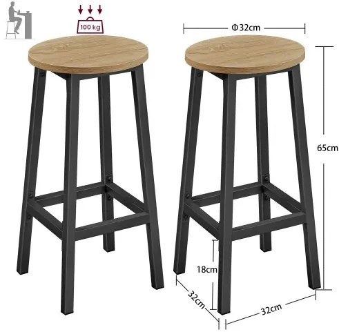 Étkező garnitúra 1+2, bárasztal 100x40 cm és bárszékek TAYLOR SONOMA