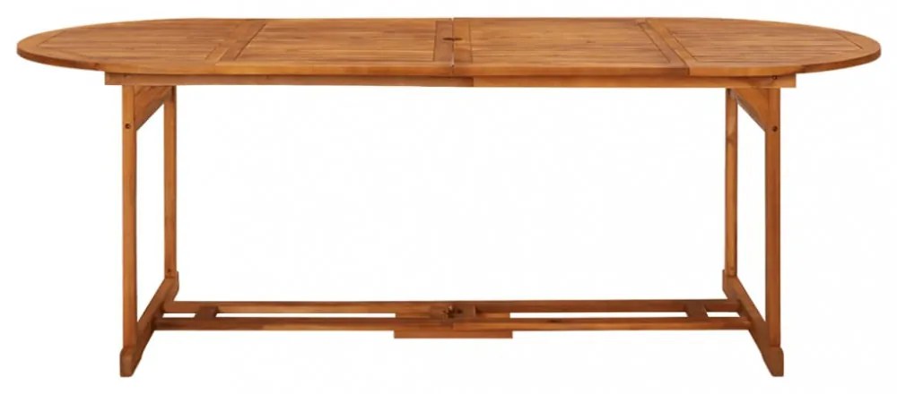 11 részes tömör akácfa kerti étkezőgarnitúra 220x90x75 cm