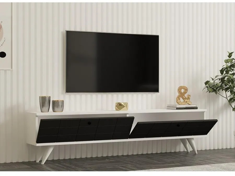 TV szekrény Alberi - Anthracite, White
