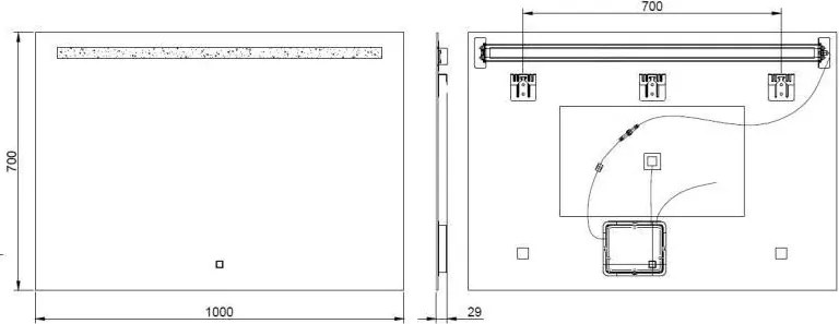 AREZZO design LED tükör 100x70 AR-2011