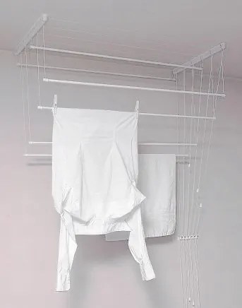 Erga Erga, mennyezeti akasztó ruhaszárításhoz 6x90 cm, fehér, ERG-SEP-10SUSSUF6PP09