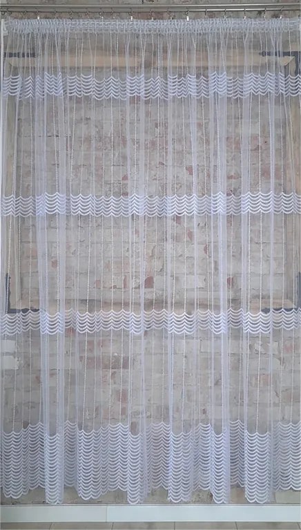 Függöny „Új hullámok” háló fehér 280CM-méter
