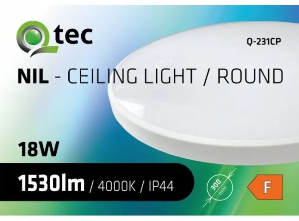 LED Fürdőszobai mennyezeti lámpa CIRCLE LED/18W/230V 4000K átm. 30 cm IP44 fehér