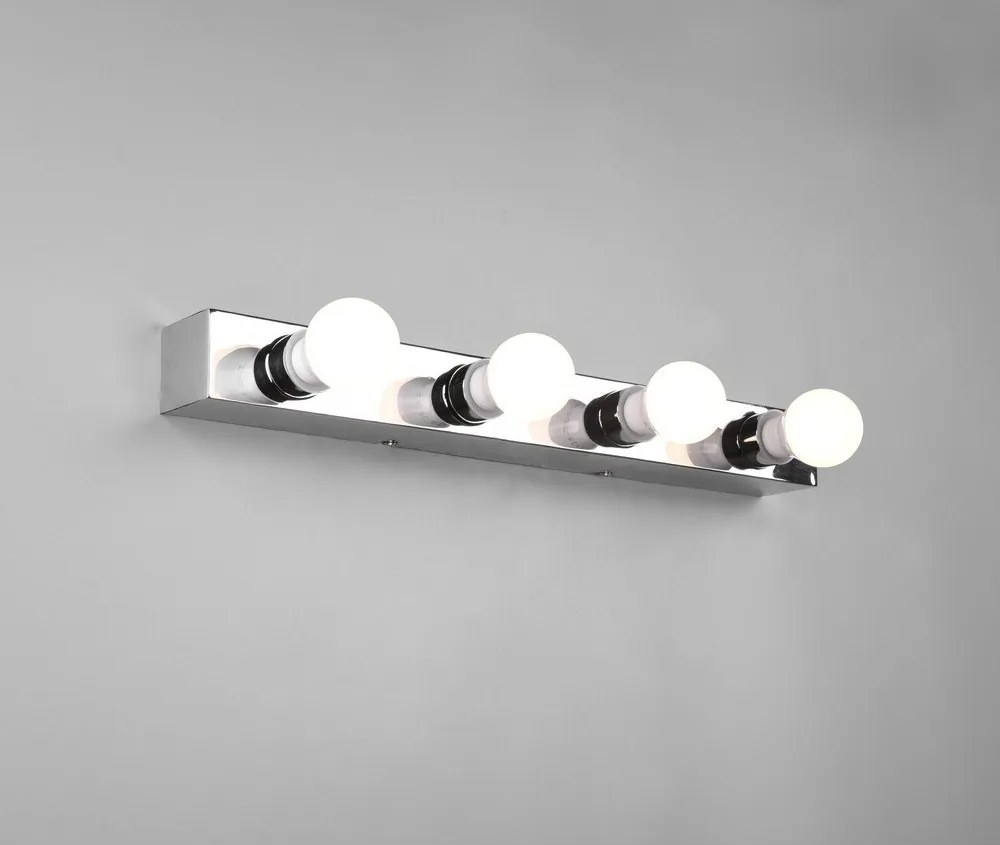 Fényes ezüstszínű fali lámpa Theatro – Trio