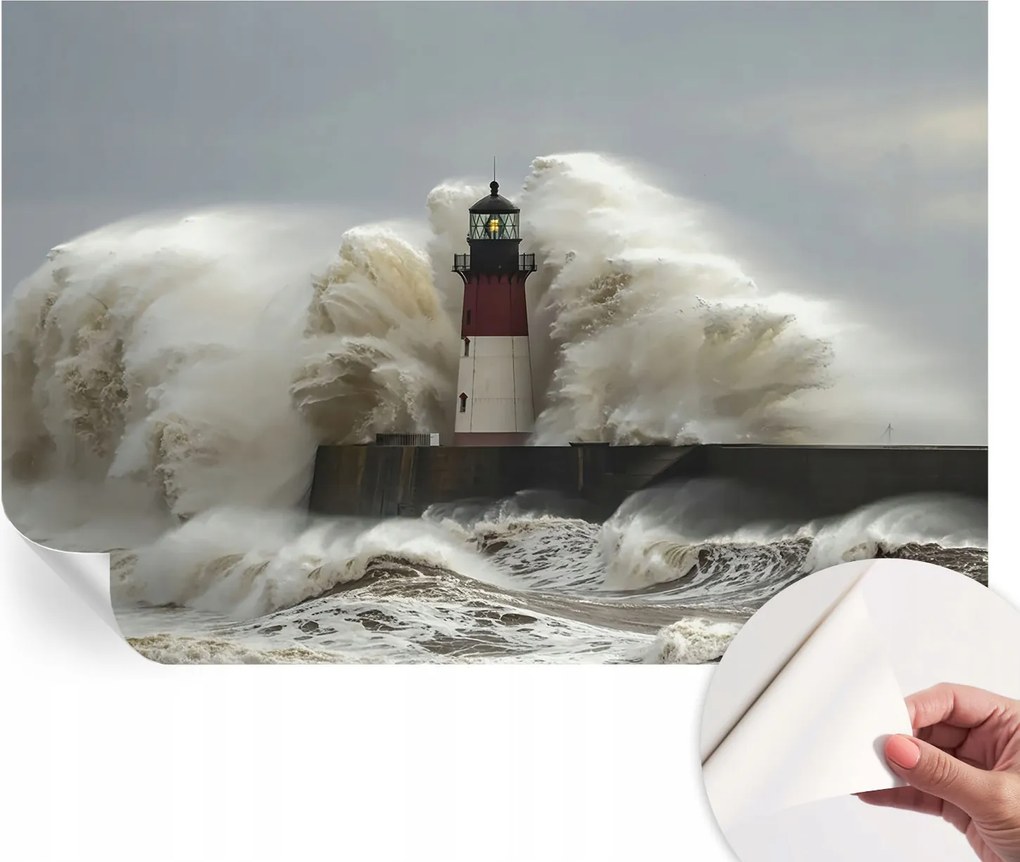 Dekoratív öntapadós fotótapéta Hálószobába Tengeri hullámok 104x70 cm