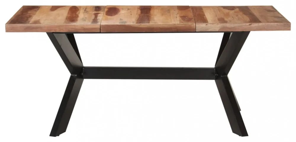 tömör fa étkezőasztal mézszínű felülettel 180 x 90 x 75 cm