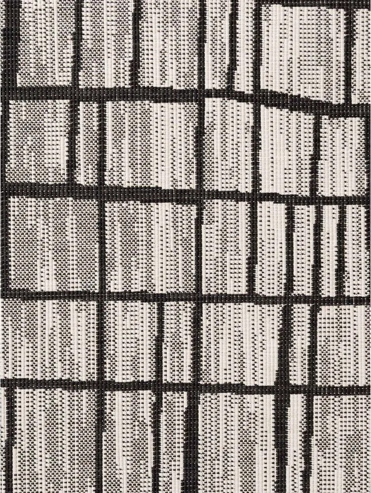 Fekete-krémszínű kerek kültéri-beltéri szőnyeg ø 200 cm Haringey Crouch – Ted Baker