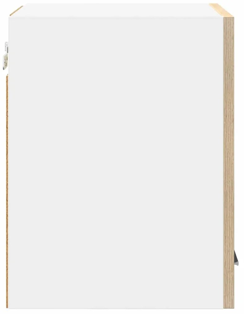 Függő szekrény Riga 2 pcs Sonoma tölgy és fehér 30 x 31 x 40 cm