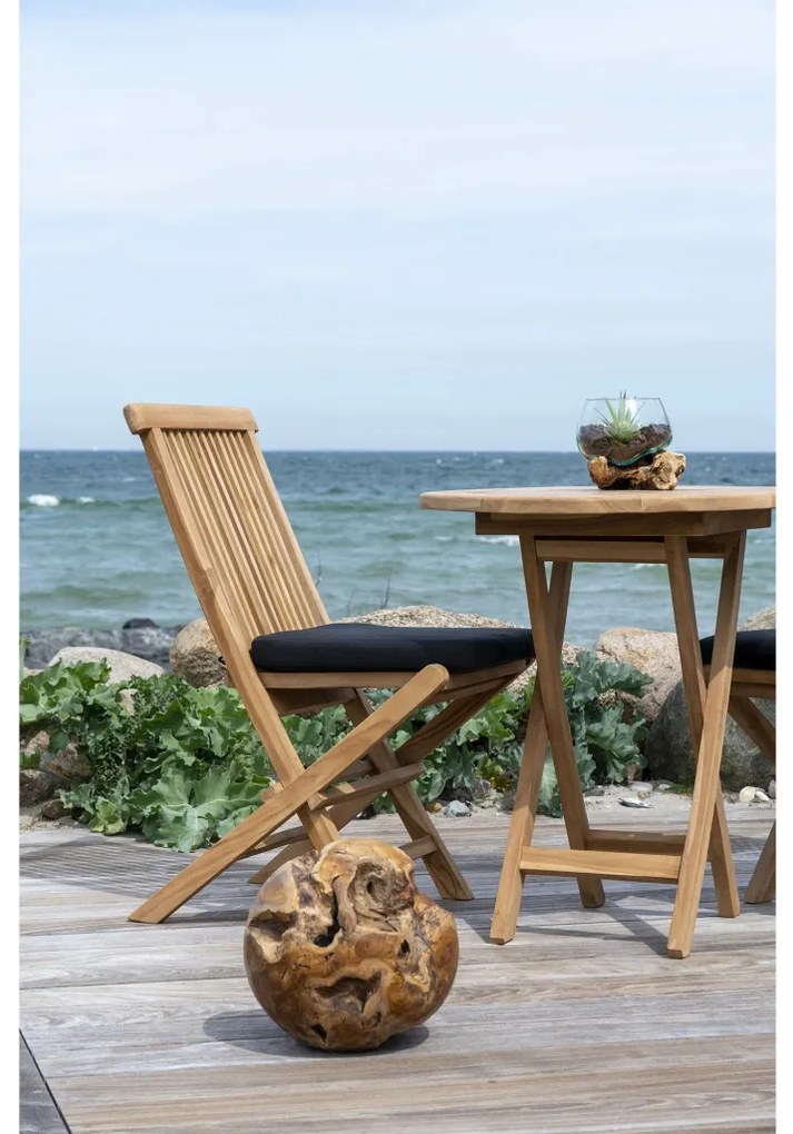 San Marino vízcsepp asztali dekoráció, teak fa/üveg, 15 cm