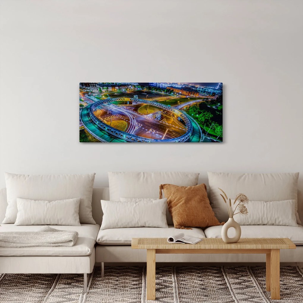 Kép - éjszakai panoráma (120x50 cm)