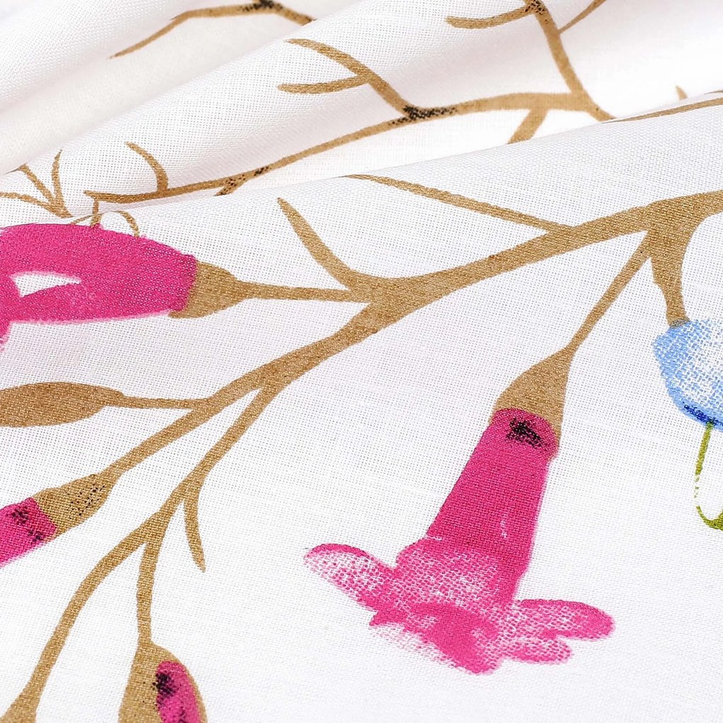 Goldea pamut drapéria - festett réti virágok 280x150 cm