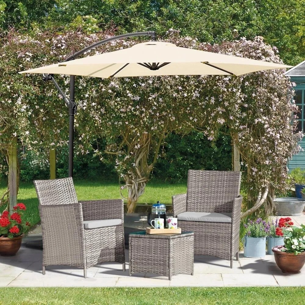 Avenberg Veneto rattan szett, szürke/szürke