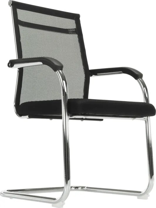 Tárgyalószék, fekete/ezüst, ESIN