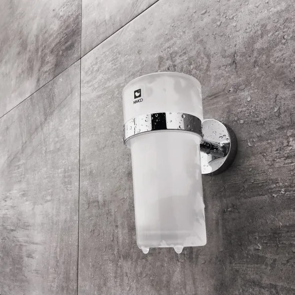 NIMCO UN készlet-31W-26 - Szappan adagoló, fogkefe állvány és fali kampó UNIX