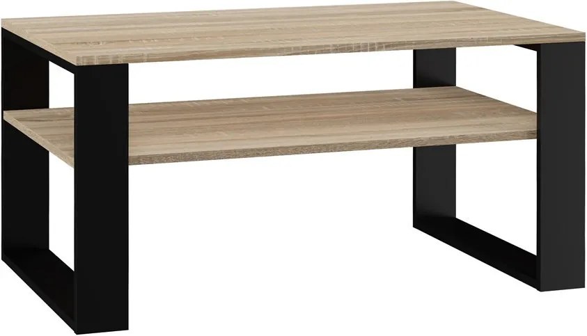 1P dohányzóasztal, sonoma-fekete