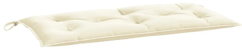 krémszínű oxford szövet kerti pad párna 100 x 50 x 7 cm