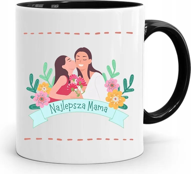Fekete Bögre Ajándék A Legjobb Anyukának fényképes nyomtatással