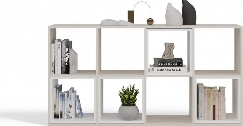 Malax 2x4 polc, 147x75x30 cm, kasmír