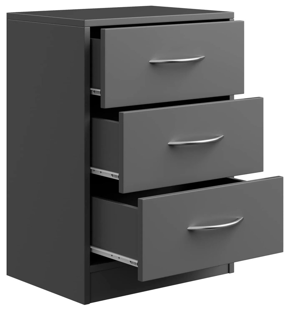 ELOISE éjjeliszekrény világítással, 54x39x28cm, antracit Casaria