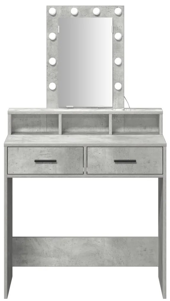 LED világításos sminktükör - Beton szürke 79x41x140 cm