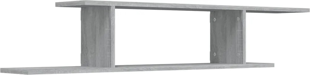 vidaXL szürke sonoma színű szerelt fa fali TV-polc 125 x 18 x 23 cm