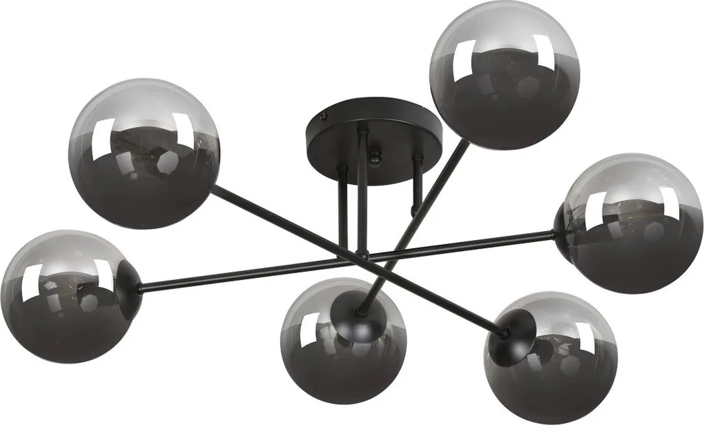 Emibig BRENDI 832/6B Plafonlámpa 6x3W/E14/T26 IP20