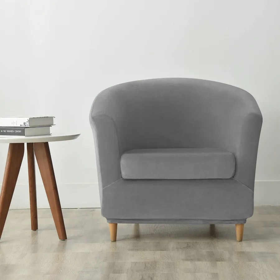 KlubFotel-Huzat (bársonyos, sötétszürke)