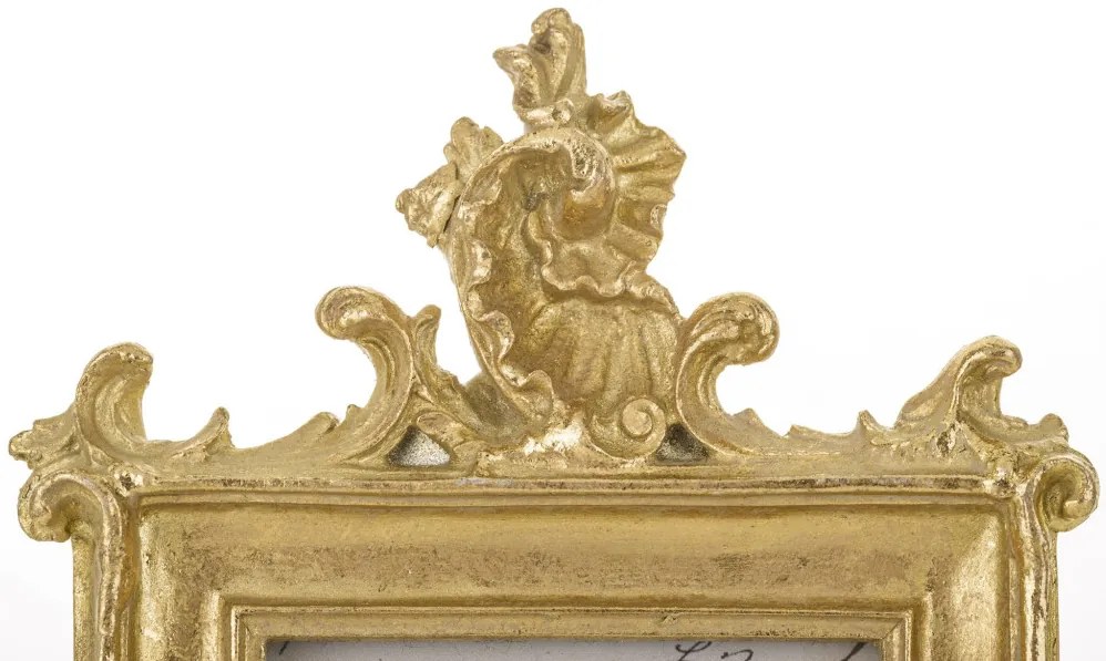 Palotakertek design képkeret, műanyag, aranyszínű, 16×10×1,5–7 cm