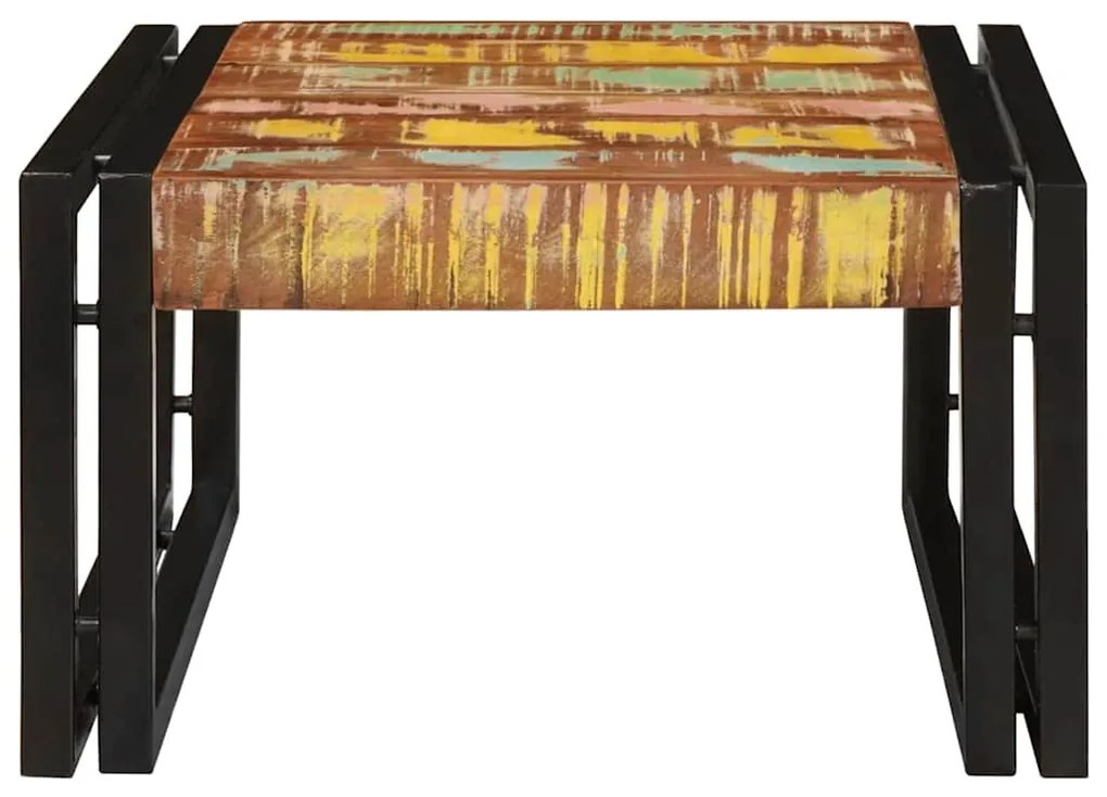 Fürdőszobai polc polcokkal 60 x 50 x 23 cm Tömör mangófa és vas
