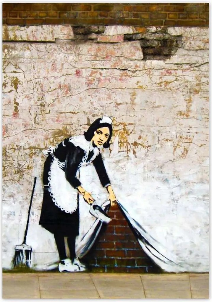 Poszterek 70x100 Banksy Takarítónő Grafiti