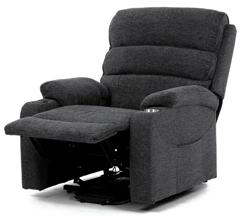 Dönthető fotel, elektromos kábeles vezérléssel, szürke, szövet, TV-S8348 GREY2