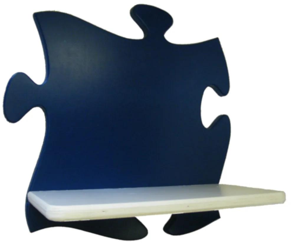 Puzzle gyerek polc (kék-fehér)