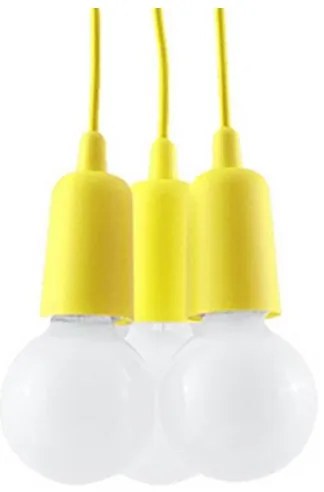 Csillár zsinóron DIEGO 3xE27/60W/230V sárga