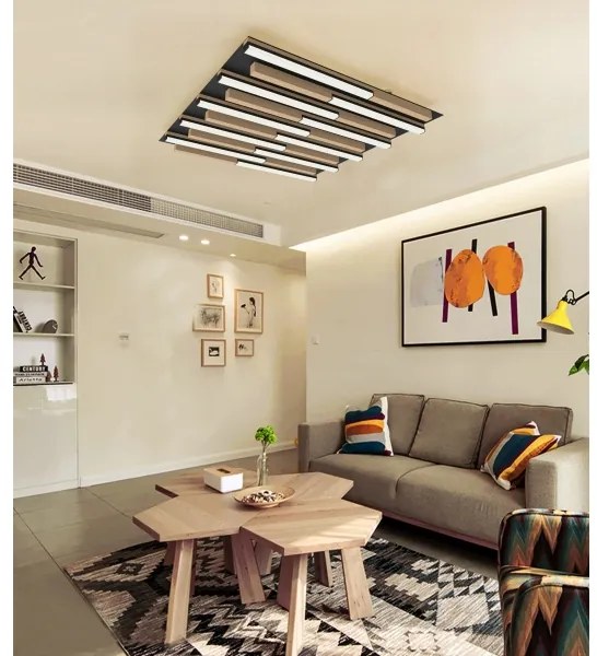 Wofi 9031-1006 - PALERMO LED 40W 230V dimmelhető fa mennyezeti lámpa