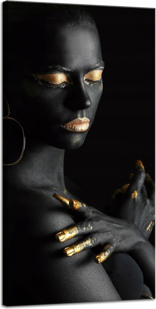 Vászonkép Nő Arany Elemek Művészet 40x80 cm Ideális ajándék