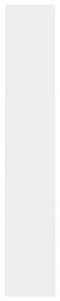 2 db magasfényű fehér forgácslap CD-szekrény 21 x 16 x 93,5 cm