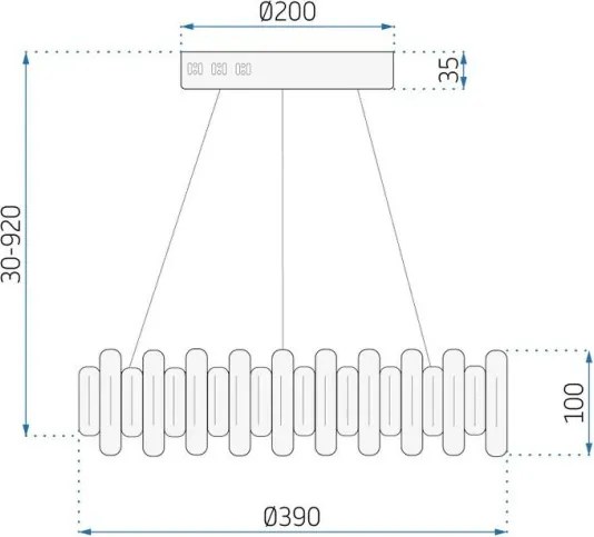 MORETTI MO7296 KRISTAL Króm Színű Függeszték LED 44W 3000-6000K IP20