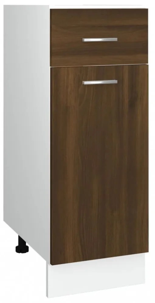 “Lyon” barna tölgy színű szerelt fa fiókos alsószekrény