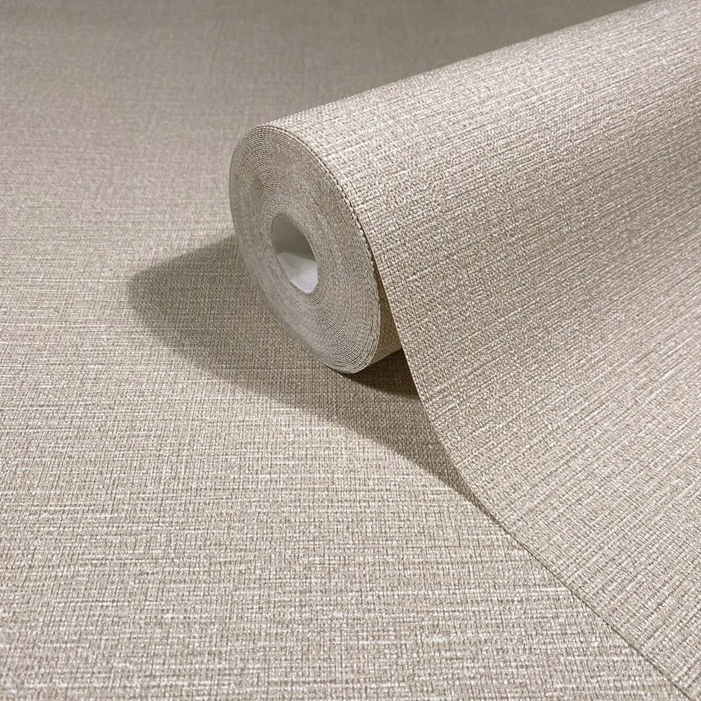 Bézs Vinil Szövet Szerkezetű Szoba Tapéta 10,05 M X 106 CM