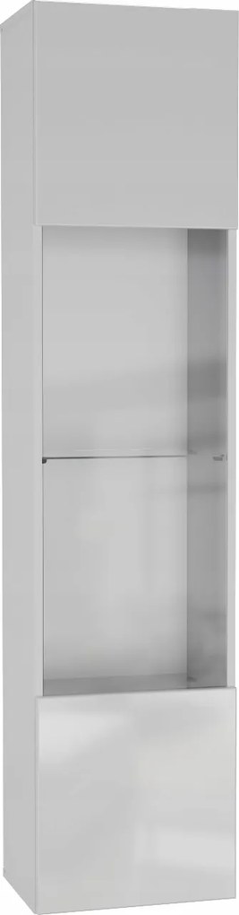 Függő vitrines szekrény – Fehér akril fényes – Point TIP-42