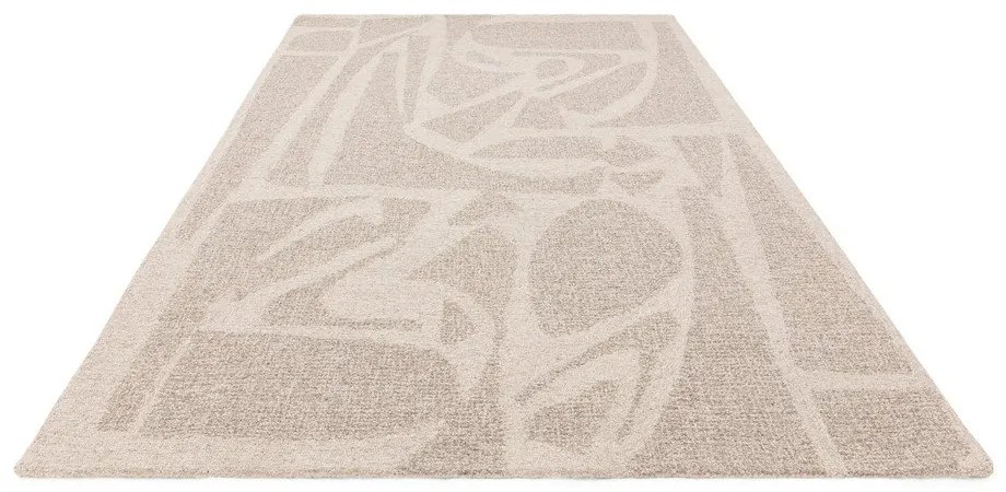 Krémszínű kézi szövésű gyapjú szőnyeg 120x170 cm Loxley – Asiatic Carpets