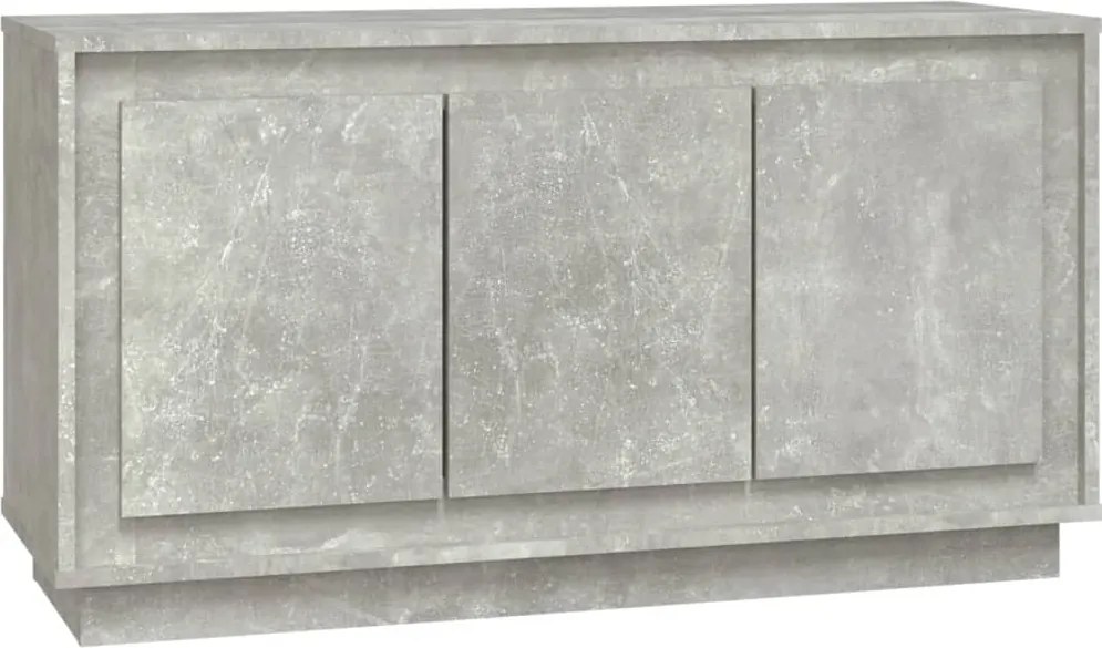 vidaXL betonszürke szerelt fa tálalószekrény 102 x 35 x 55 cm